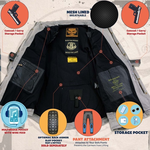 Milwaukee Performance Apparel Men's Aramid Checkered Plaid Biker Shirt size 3XL - Picture 6 of 14